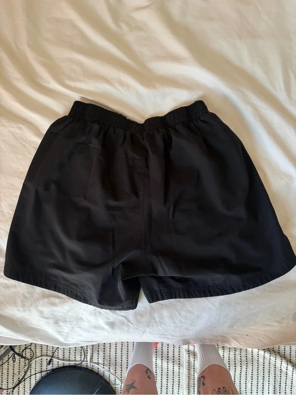 Adidas Black Athletic Elastic-Waist Shorts